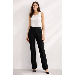 ALC DRESS PANTS SLIGHT FLARE LEG PULL ON HIGH WAIST CAREER CORE FITTED PINTUCK M